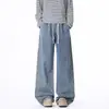 Jeans para hombre estilo americano 2026, nueva colección primavera/verano, corte holgado, pierna recta vintage, pantalones anchos de moda para hombre