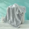 Toalha de Limpeza Absorvente Atacado Malha de Trama Veludo Coral Listrada Toalha Doméstica Espessa Hotel Macia Casal Toalha para Secar Cabelo