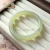 Pulsera de Jade Imitación para Mujer, Pulsera Verde Aceite, Pulsera de Jade Transparente como el Hielo, Pulsera de Reemplazo de Jade Hetian Azul Claro, Vidrio