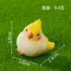 Novo Produto Criativo Transfronteiriço: Pássaro Calopsita Realista, Decoração de Jardinagem em Micro Paisagem, Decoração de Casa, Pequeno Ornamento de Mesa