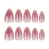 Flash Blush Ojo de Gato Francés Armadura de Uñas Armadura Corta de Almendra Uñas Postizas Comercio Exterior Europeo y Americano Armadura Desgastable