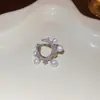Fresco e radiante! Anel de dedo indicador borboleta oval flor zircônia nicho alta qualidade joia de mão moda luxo leve para mulheres