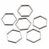 Aço inoxidável oco hexágono geométrico fino círculo hexágono brincos artesanais material bolsa brincos acessórios de joias faça você mesmo