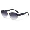 Nuevas Gafas de Sol de Playa Sin Marco Cortadas al Borde Transfronterizas para Hombres y Mujeres, Gafas de Sol de Playa de Verano con Protección UV400