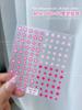 Pegatinas de manicura de estrella al por mayor explosiones netas rojas oro y plata manicura estrella pegatinas para uñas estrella de cinco puntas en blanco y negro con pegatinas para uñas