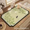 Tapete de secagem de diatomita para cozinha, tapete de mesa, tapete absorvente de água antiderrapante para bancada, novo tapete de mesa de chá estilo chinês, tapete de secagem de louça para casa