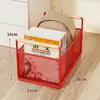 Mochila Caixa de Armazenamento de Livros Caixa de Livros para Mesa de Sala de Aula de Aluno Recipiente Caixa de Livros para Mesa de Dormitório Inferior com Rodas Cesta de Artefato de Livros
