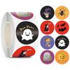 Rollo de 500 piezas feliz Halloween juguete para niños animal gracias decoración etiqueta adhesiva