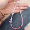 Novo cordão para celular feminino fresco doce corrente de contas ornamentos laço de amor acessórios de corrente para celular decoração de bolsa