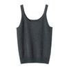 Camisola 100% Caxemira Pura Feminina Cor Pura Curta Outono e Inverno Tricotada Camada Interna Versátil Quente
