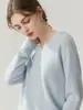 Suéter con Capucha Casual Reductor de Edad 100% Cachemira Pura para Mujer Holgado con Capucha Sudadera de Punto Pulóver Capa Base Venta al por Mayor