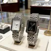 Nuevo Venta Caliente Transfronteriza Movimiento de Cuarzo de Dos Manecillas Diseño de Esfera con Calendario Rectangular Correa de Acero Inoxidable Reloj para Mujer Fabricante Mayorista