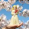 Molde de Silicone Princesa Rosa 3D Menina Retrô Europeia Vela Aromática Artesanal Molde para Decoração de Casa em Resina