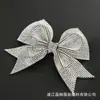 Súper Brillante Llamativo Full Diamante Decoración de Lazo Grande Moda Exagerada Accesorios para el Cabello Hecho a Mano DIY Lazo de Pedrería
