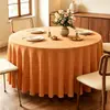 Mantel redondo grande, estilo chino nuevo, mantel de comedor de color sólido, lujo ligero, sensación de alta gama, mantel impermeable para restaurantes, mantel redondo para sala de estar