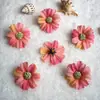 4.5cm flor de seda individual Flor nueva girasol europeo simulación crisantemo flor de girasol accesorios para el cabello diy