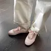 Zapatos Dexun Rosas Dulces y Femeninos para Exteriores, Nuevo Estilo, Gamuza de Vaca, Correa Cruzada, Ligeros, Modernos, Tenis de Suela Delgada