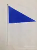 Bandera pequeña roja triangular No. 8 al por mayor 14x 21cm bandera de cinco colores bandera de mano para señalización al por mayor