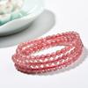 Pulseira Colecionável Três Círculos Multi-Círculo Cristal de Morango Natural Pulseira 567A Pombo de Gelo Vermelho Cristal de Morango Vermelho