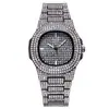 2025 Nuevo y Moderno Reloj para Hombre Cuadrado Moda Diamantes Incrustados Calendario Reloj Venta al por Mayor Cielo Estrellado Acero Inoxidable Correa para Hombre