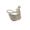 Anillo de Plata de Ley 925 con Líneas Geométricas Texturizadas para Mujer Diseño de Lujo Ligero Sentido Estético Mano de Obra Pesada Estilo Frío INS Anillo de Dedo de Nicho