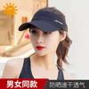 Sombrero de Copa Vacío de Verano de Secado Rápido para Niños, Sombrero de Sol Moderno con Protección Solar, Sombrero de Moda Versátil para Estudiantes para Exteriores, Sombrero de Sol de Lengua de Pato para Hombre