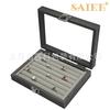 En stock Al por mayor Caja de Almacenamiento para Joyería y Adornos Serie Madera Ébano Caja de Almacenamiento para Anillos, Pendientes, Colgantes