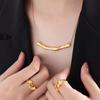 Nuevo acero de titanio marea estilo simple metal occidental reina madre gargantilla codo collar mujeres no se desvanece cadena clavícula combinable