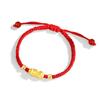 Cuerda de mano para pareja auspiciosa y valiente de plata 999 para hombres y mujeres, estilo marea nacional, estilo nacional, pulsera de moneda, estilo ins, pulsera de cobre