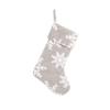 Decoración de árbol de Navidad, calcetines de Navidad de jacquard de felpa gris, calcetines de Navidad con copos de nieve, bolsa de regalo, calcetines de dulces, bolsa de regalo