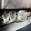 Mini Tetera de Vidrio Estilo Retro Pequeña Resistente a Altas Temperaturas con Filtro Infusor de Té Transparente Juego de Tetera Kung Fu