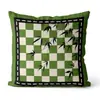 Cojín Decorativo para Sofá Estilo Medieval Color Verde Oliva, Cojín Geométrico Retro para Cabecera, Cojín Decorativo para Sala de Estar Estilo Chino Nuevo, Dropshipping