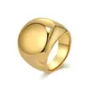 Europa y Estados Unidos transfronterizos anillo simple exagerado de titanio y acero con baño de oro de alta gama moda temperamento joyería de mano para mujer