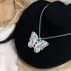 Estilo Chinês Novo Estilo Chinês Exquisito Flor Pérola Borboleta Pingente Colar Vazado Filigrana Pingente Corrente de Suéter Atacado