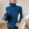Suéter de Cachemira Listo para Usar de Primera Línea para Mujer en Otoño e Invierno Cuello Alto Ajustado Interior de Manga Larga Jersey de Punto de Lana Suéter Base