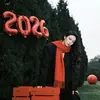 2026 Decoración de Globos Digitales de Año Nuevo Adorno Atmósfera Día de Año Nuevo Accesorios de Fotografía para Niñas Arreglo de Escena Bolas