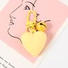 Pintura de Goma Corazón de Melocotón Llavero Estuche para Auriculares AirPod s Colgante Colgante de Amor Accesorios para Coche Colgante Colgante