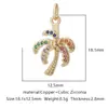 Nuevos Accesorios de Joyería para Mujer Cobre Microincrustación Circonia de Color Pendientes Collar Colgante DIY Accesorios Versátiles
