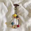 Colgante para Teléfono Móvil Estilo Melaad, Moderno y Versátil, Cuentas de Madera en Forma de Estrella, Cordón Aceitado con Cera, Cadena Colgante para Llavero de Mochila Anti-Pérdida