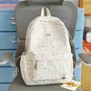 Mochila de Viaje Estilo Japonés Estilo Ins Leche Menta Lima Sal Azul con Patrón de Estrellas Mochila Escolar Estudiante Chica Dulce