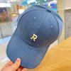 Gorra de celebridad de internet para mujer con letra R, moda casual para primavera y verano, combinable con todo, estilo coreano, gorra de béisbol para la cara, sombrero de pareja moderno para hombre