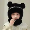 Chapéu Infantil, Cachecol, Chapéu Tudo-em-Um, Chapéu de Pelúcia com Proteção para Orelhas de Inverno, Chapéu com Máscara Espessada Fofa e Quente para Bebê, Proteção Facial