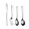 Juego de Cubiertos de Acero Inoxidable 304 Transfronterizo Cuchillo Tenedor Cuchara Steak Postre Alto Valor de Color Engrosado Hotel Hogar Comida Occidental