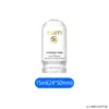 Botella de vidrio de fondo redondo con forma de bulbo en stock con tapa de presión, sin tapón interior, para dispensar esencia médico-estética, desmaquillante líquido, botella vacía