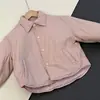 Ropa de Invierno de Algodón para Niños Elegante Camisa Acolchada con Cuello de Solapa para Bebé Chaqueta Abrigo de Algodón para Niños y Niñas