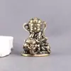 Estatua de Latón Puro del Bodhisattva Samantabhadra, Artículo Antiguo Vintage, Decoración para el Hogar, Artesanía para Escritorio de Oficina, Adorno para Mascota de Té