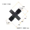 Tornillo de cámara de 4 puntos 3/8 y adaptador de 1/4 para trípodes de DSLR, sin espejo y para smartphone, conversión de varilla de trípode y tuerca para gimbal