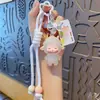 Colgante llavero original genuino Crown Pouty Sheep, peluche de ovejita, accesorio para bolso y ropa de mujer, llavero de regalo pequeño