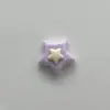 Acessórios de Resina de Estrela Pequena de Cinco Pontas em Duas Cores, Presilhas de Cabelo Estrela Coloridas, Fivelas de Sapato, Acessórios para Capa de Celular com Cola Cremosa