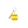 Kit de llavero acrílico de béisbol y sóftbol con mini bate de madera de 7,5 cm.